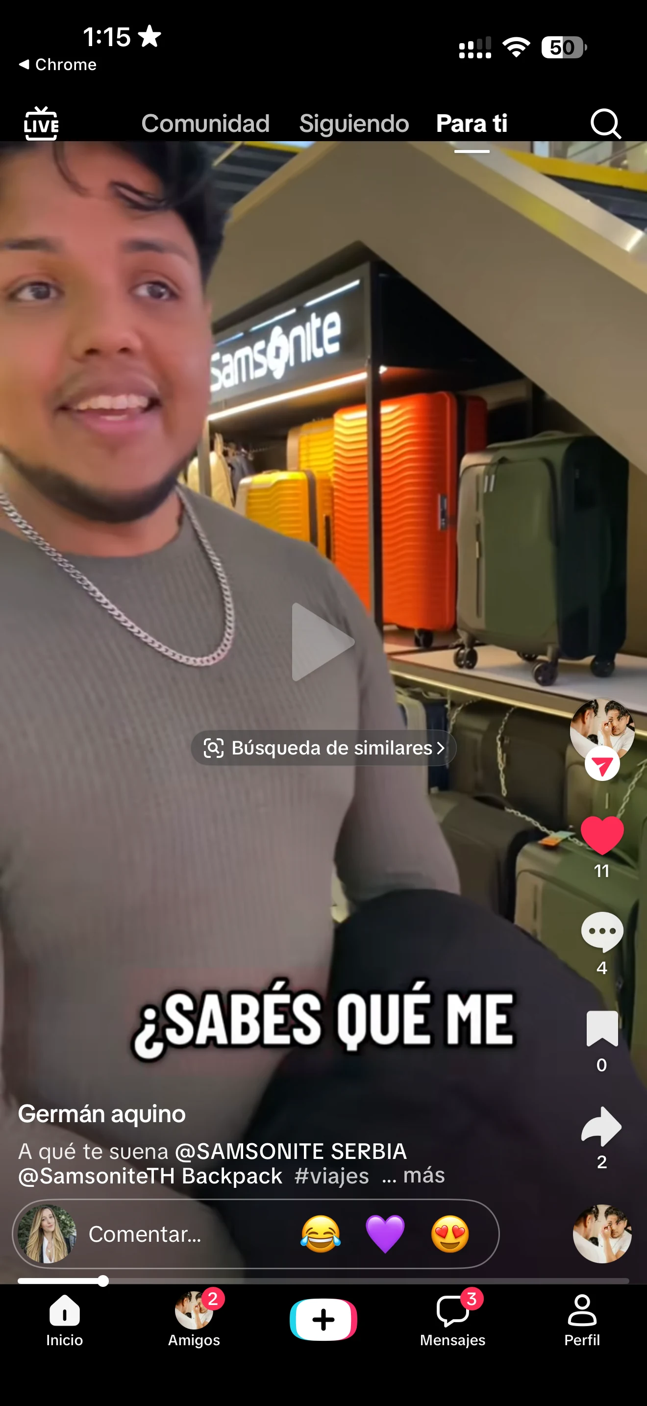 Germán Aquino — colaboración branded content musical con Samsonite, canción La libertad de partir